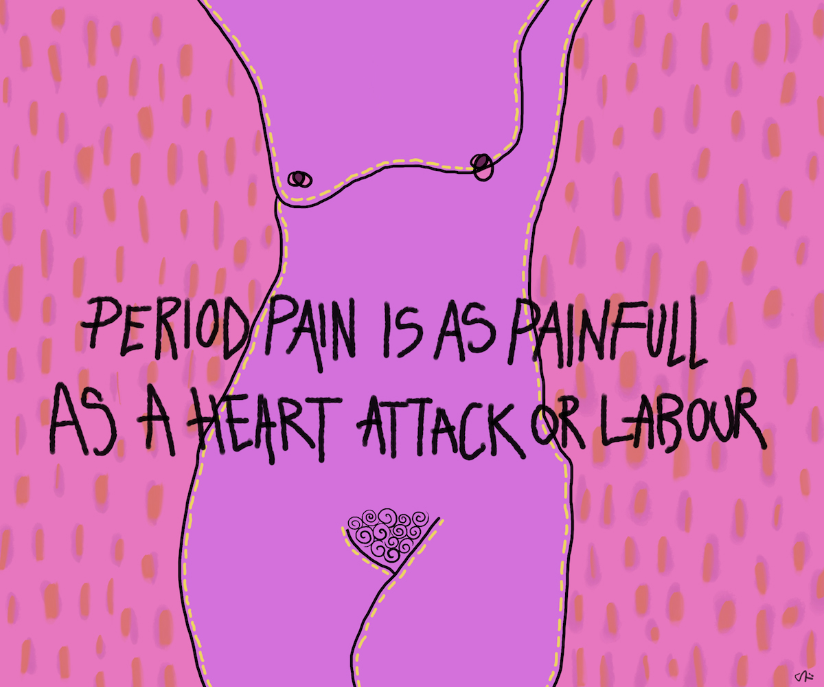 YEOJA Mag - Female Pain gender bias healthcare - Written by Amelie Eckersley, Illustration by Sille Toedten